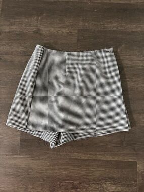 Gingham Black & White Vintage Skort